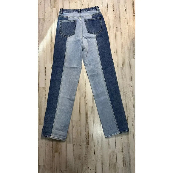 PacSun Women's High Rise Two-Tone Straight Leg Jeans Size 26 - Picture 3 of 3